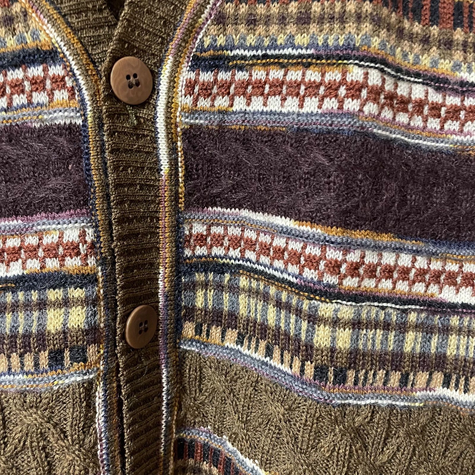 Z1538【美品】MISSONI ミッソーニ ニットベスト カーディガン 幾何学