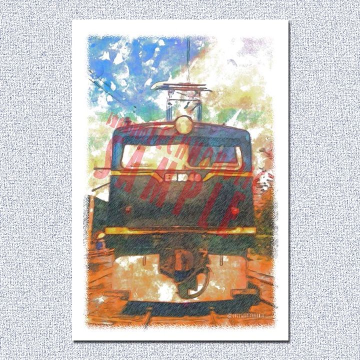 国鉄 絵画 風景画 ベトナム 国鉄 SHO 水彩画 額縁つき 風景画 ベトナム