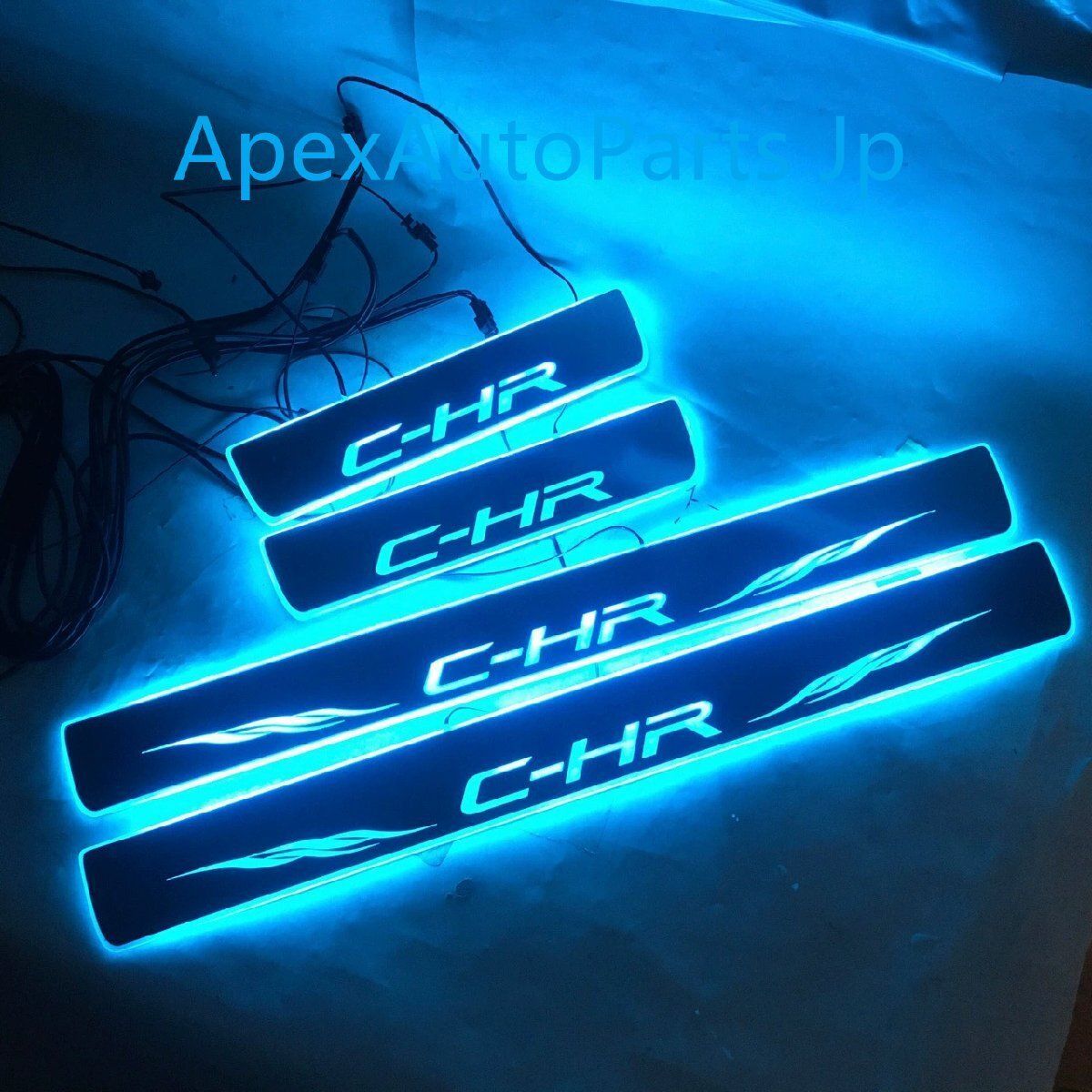 トヨタ C-HR 流光ダイナミックLEDサイルステップ 7色チェンジイルミネーション ウェルカムステップ 4Pセット