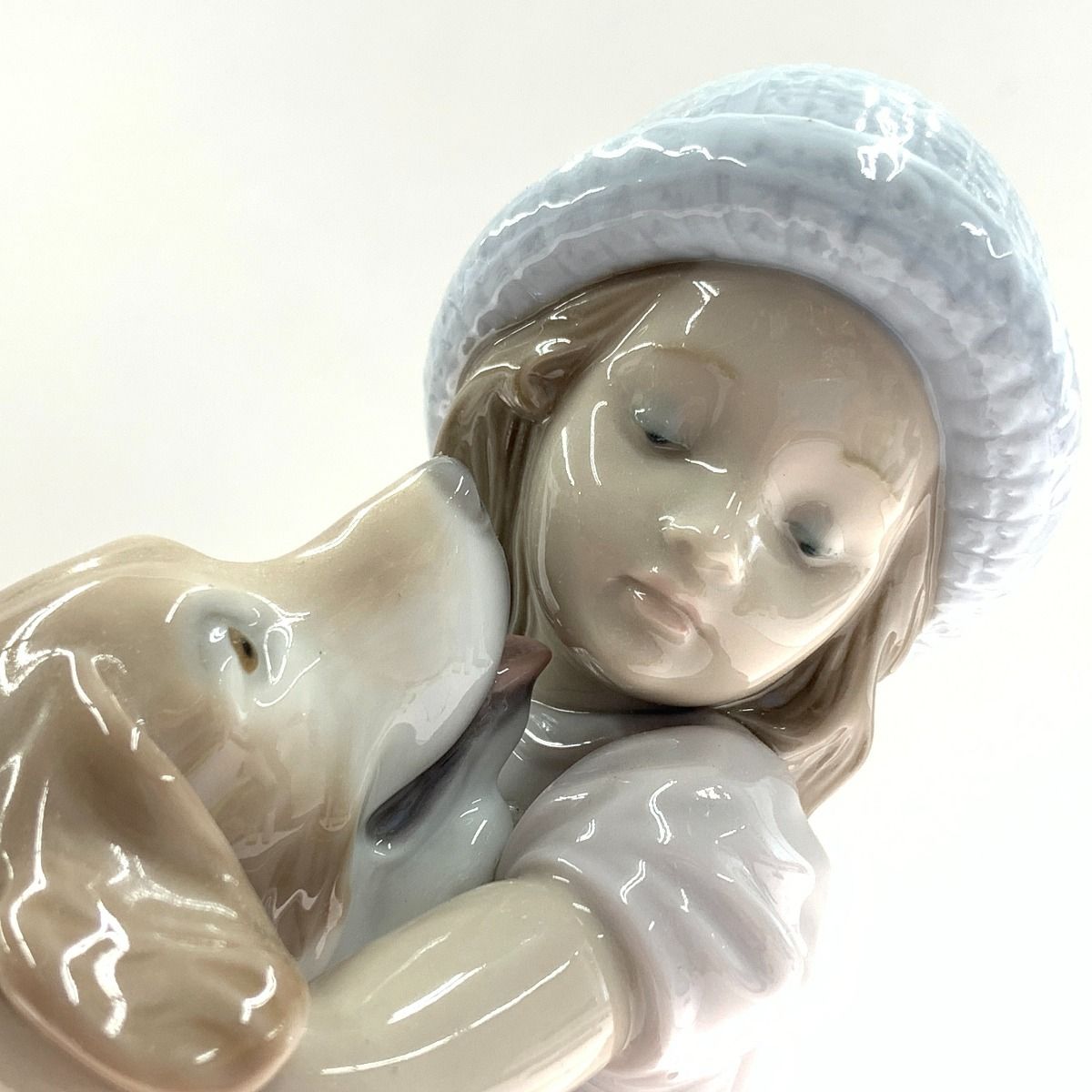 〇〇LLADRO リヤドロ 待ってたよ 犬 少女 フィギュリン 置物 陶器人形 6903