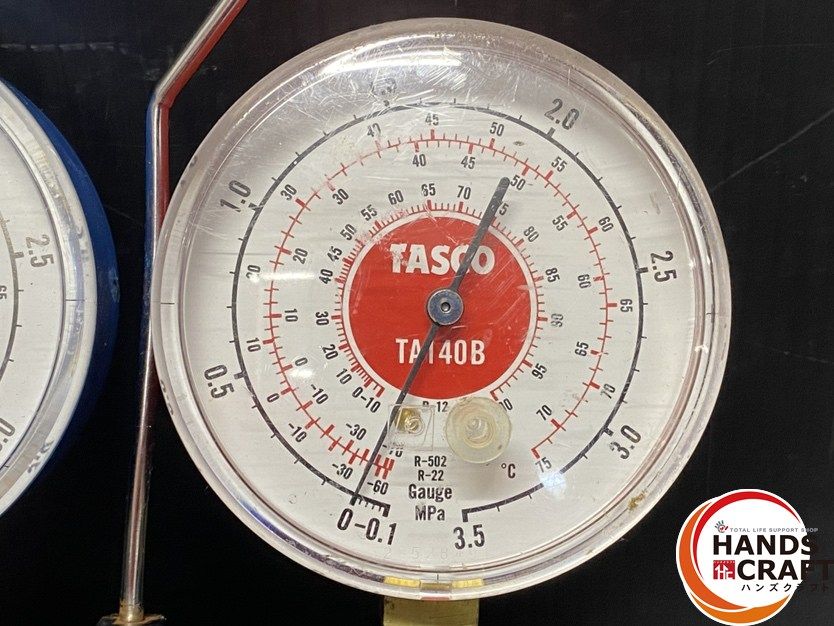 ○【中古品】TASCO タスコ ゲージマニホールド TA141B-1/TA140B