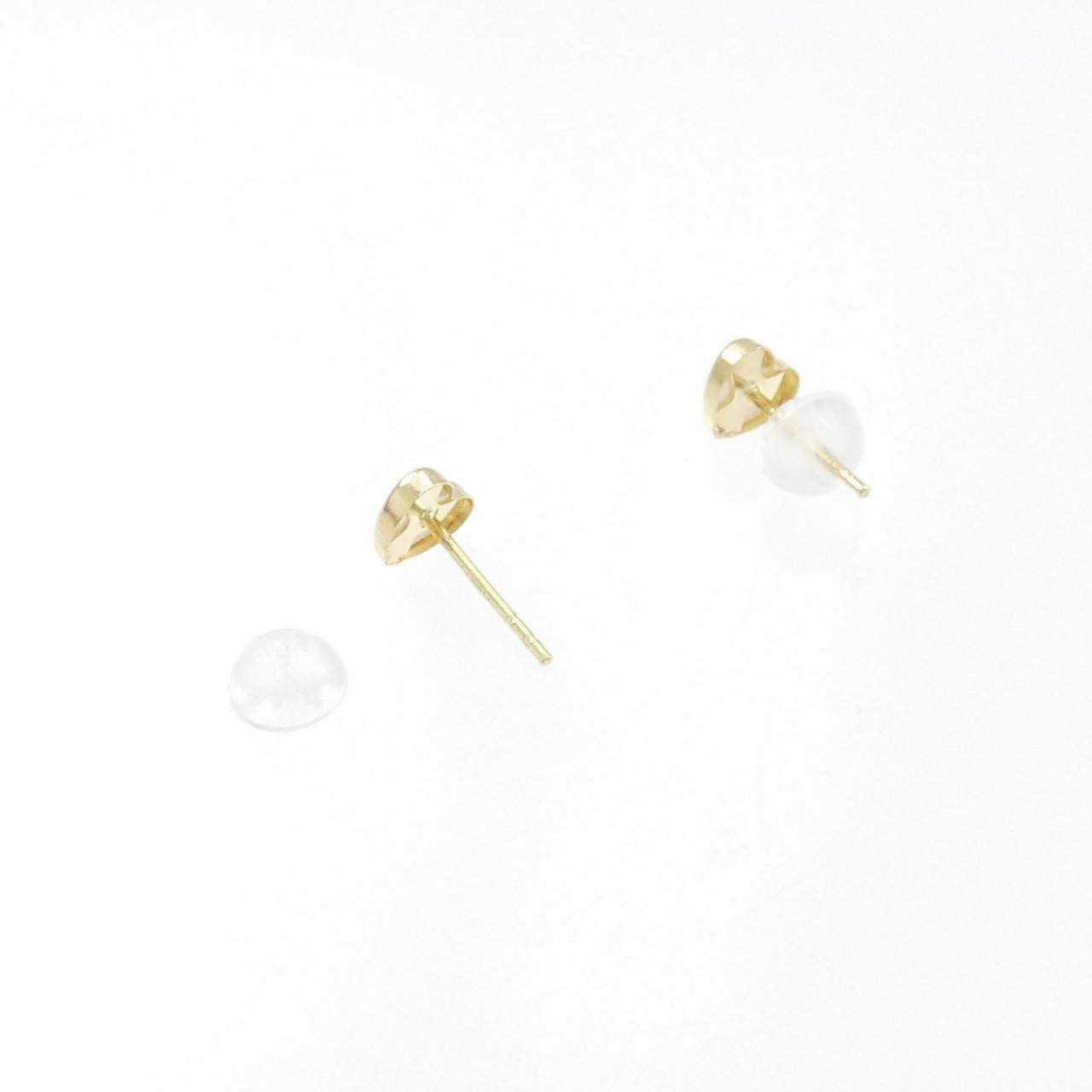 新品】750YG ハート マザーオブパール ピアス - メルカリ 