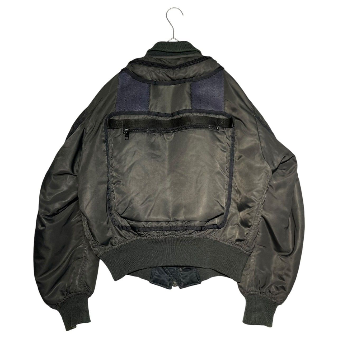 ISSEY MIYAKE MEN(イッセイミヤケメン) 96AW Archive Parachute Cargo Bomber Jacket アーカイブ  パラシュート カーゴ ボンバー ジャケット ME63-FC460 M グレー×ネイビー - メルカリ