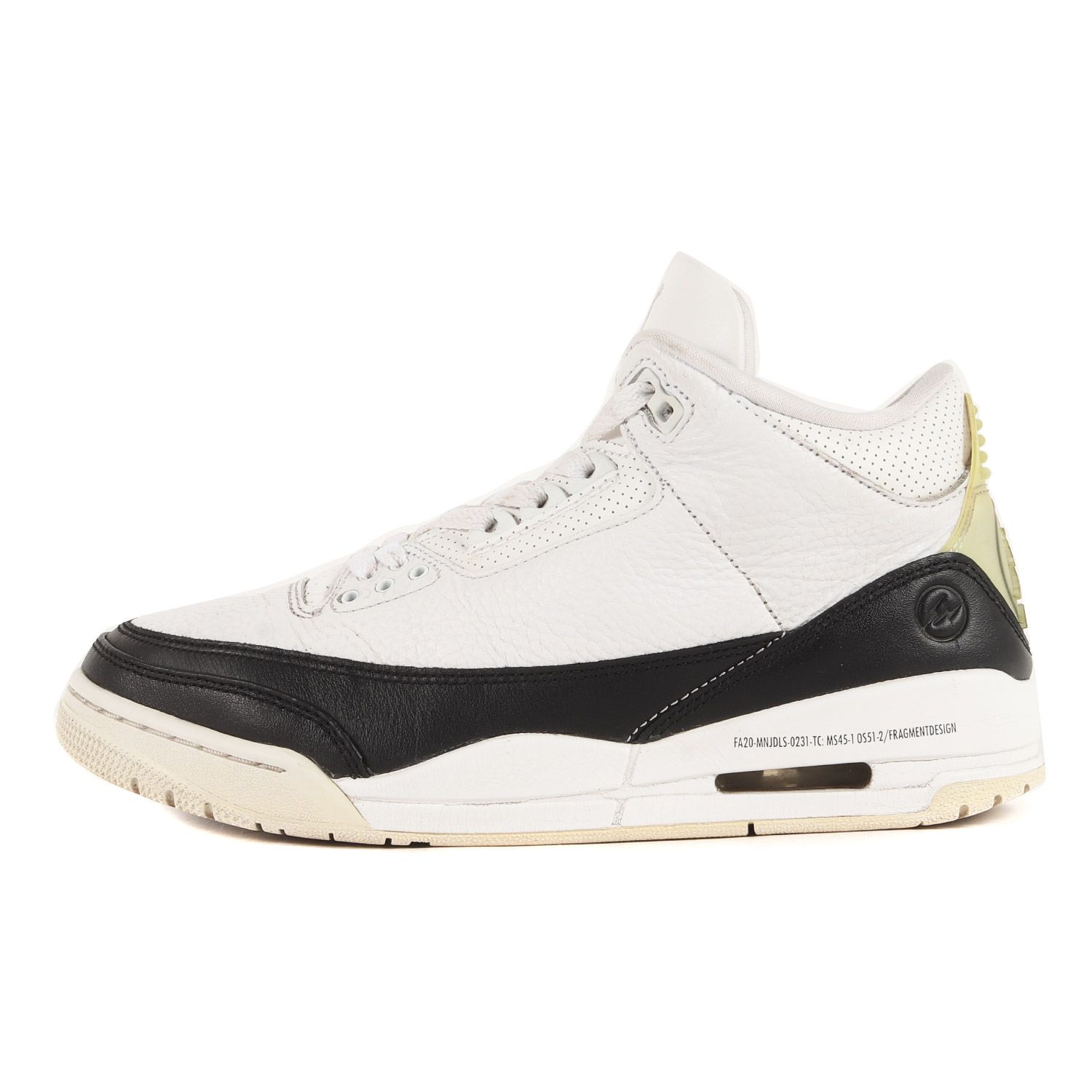 NIKE ナイキ サイズ:26.5cm fragment design AIR JORDAN 3 RETRO SP (DA3595-100) フラグメント デザイン エアジョーダン3 レトロ ホワイト ブラック US8.5 スニーカー バッシュ