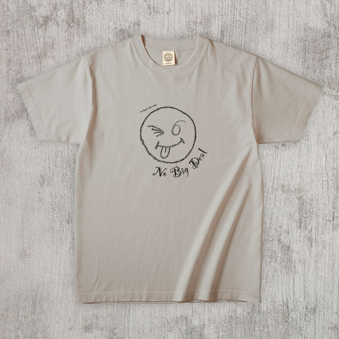 グラフィックTシャツ　No Big Deal Mono / Black
