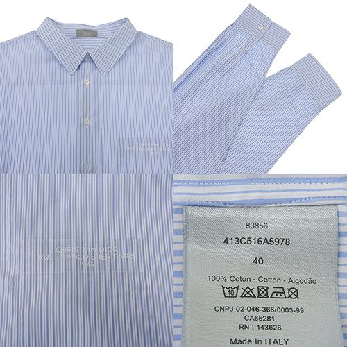 男性】DIOR ディオール 19SS トワルドジュイ柄 シルク 長袖シャツ 