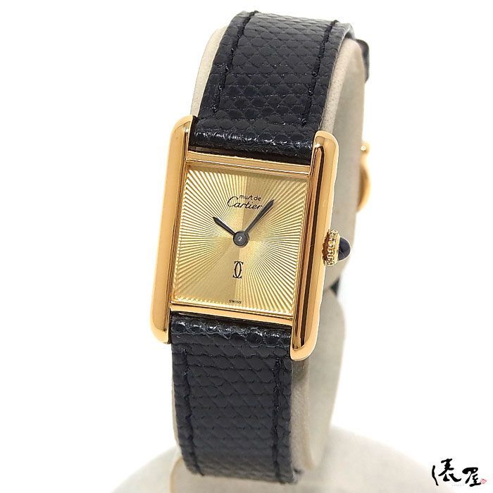 コンプリート済】カルティエ マストタンク SM 手巻き サンレイ 極美品  