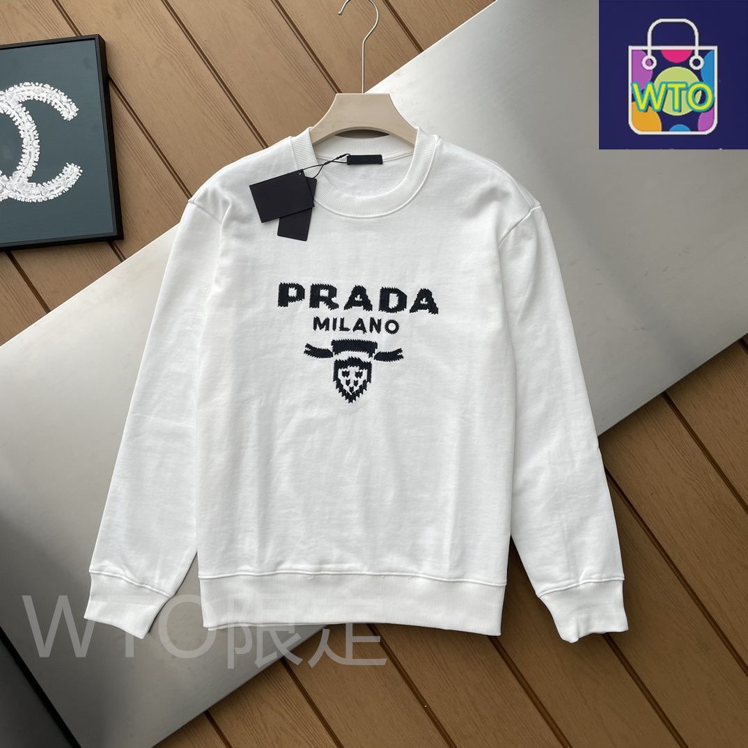PRADA ? プラダ? 秋冬の最新限定の立体刺繍丸首セーター - メルカリ