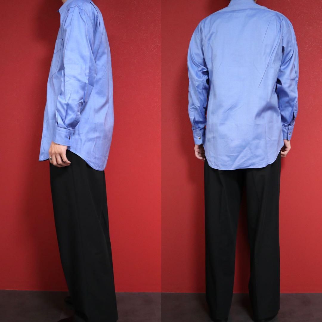 Paul Smith ポールスミス ブルー ステッチポケット シャツ 長袖