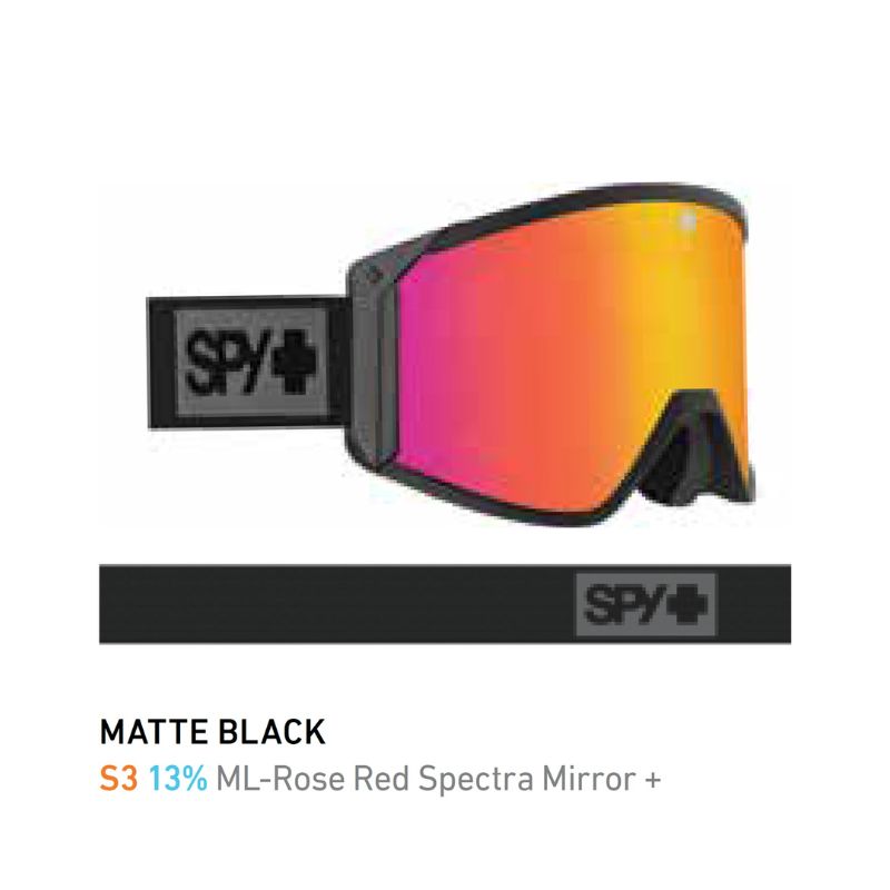ムラスポ公式 SPY スパイ RAIDER マットブラック レッドミラー 23-24 ゴーグル スノーボード 40%OFF