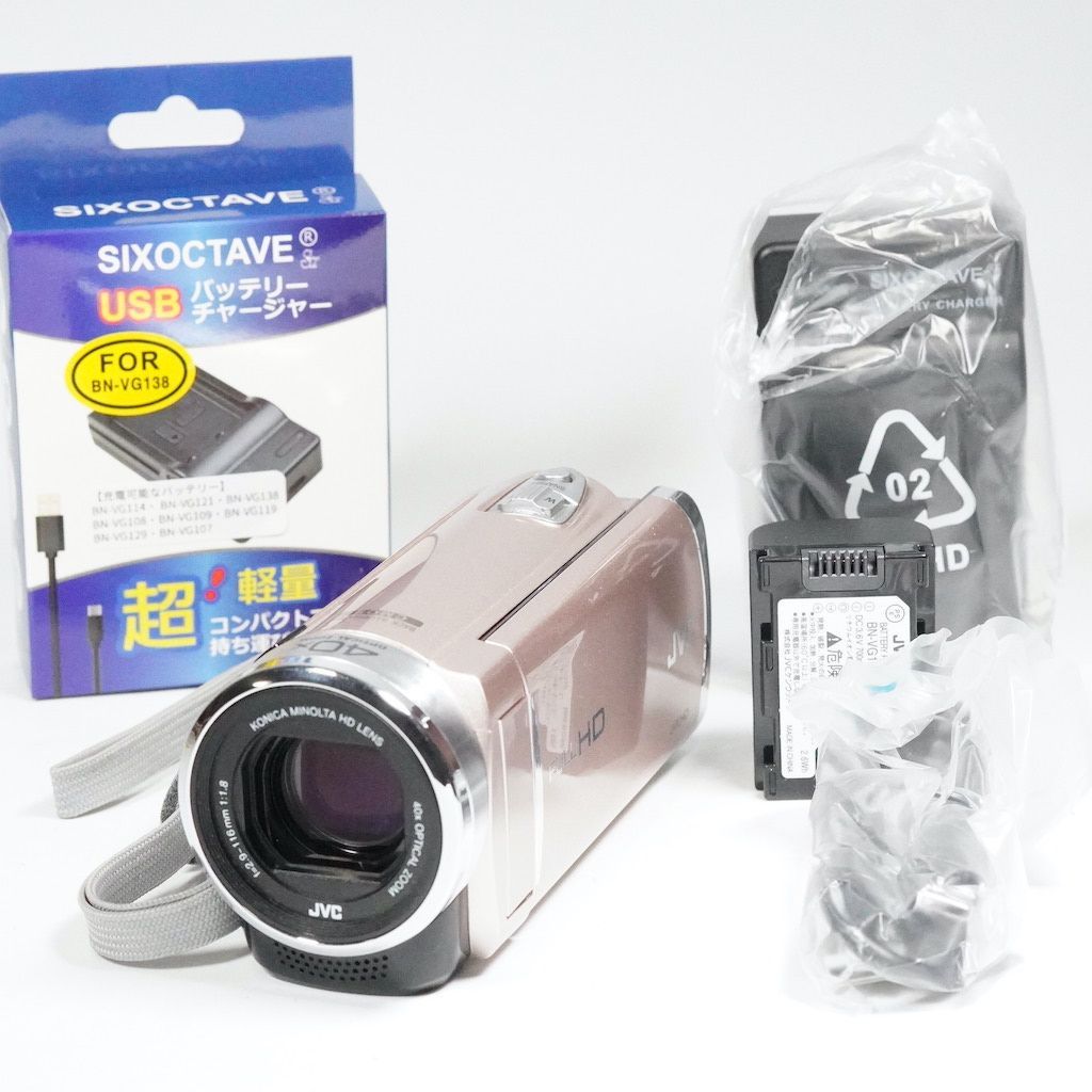 美品】JVC Everio GZ-E117 ピンクゴールド 動作確認済 美品】JVC
