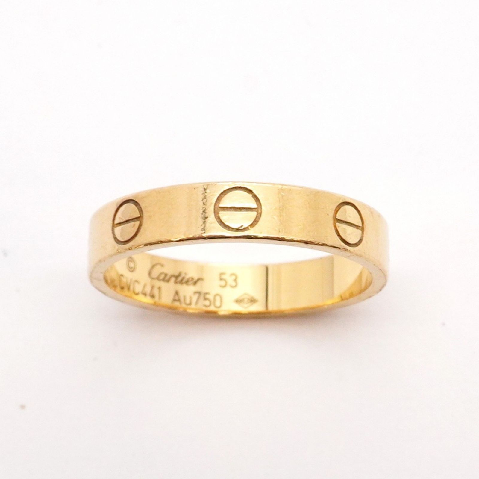 カルティエ ミニラブリング 13号 YG ダイヤ 13 53 K18YG カルティエ ミニラブリング 13号 カルティエ ミニラブリング 13号 YG