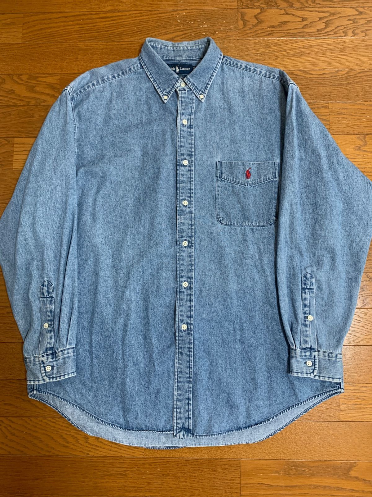 Ralph Lauren BIG SHIRT デニムボタンダウンシャツ Lサイズ