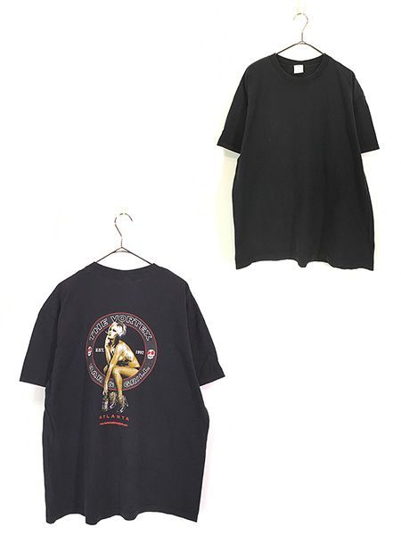 古着 00s THE VORTEX BARu0026GRILL 美女 スカル フォト Tシャツ