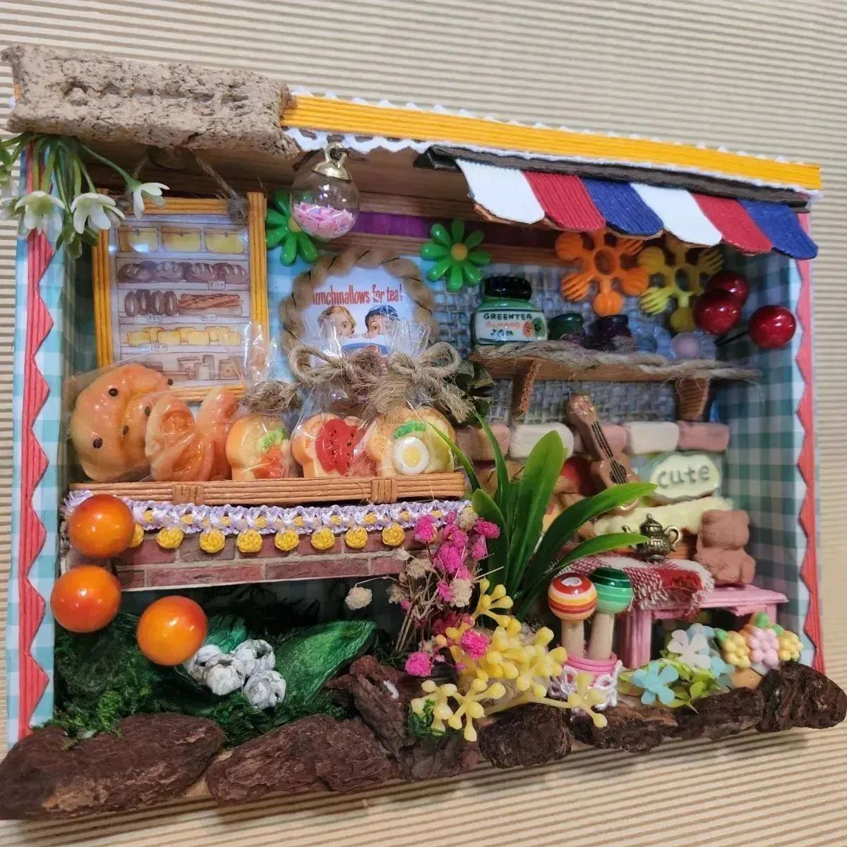 ミニチュア＊パン屋さん＊カフェ♡エコクラフト・ハンドメイド・雑貨