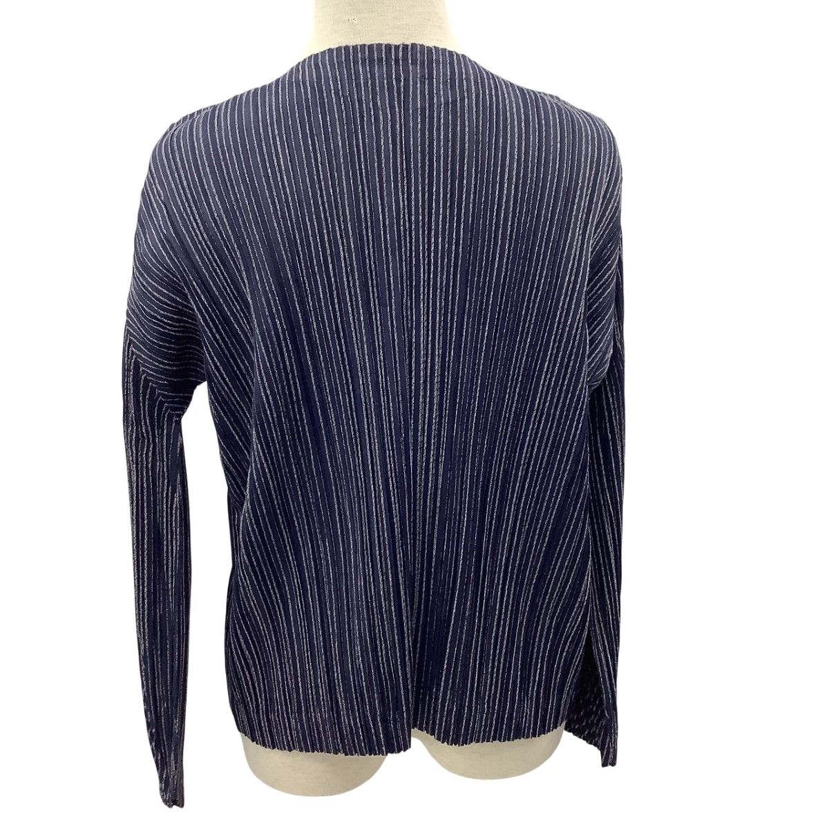 ✨極美品✨PLEATS PLEASE イッセイミヤケ カーディガン　ネイビー 極美品 プリーツプリーズ イッセイミヤケ カーディガン