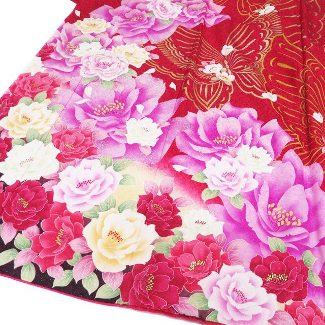【専用】振袖 着物 中古 正絹 薔薇模様 身丈156cm M A1085-8 専用】振袖 着物 中古 正絹 薔薇模様 身丈156cm M A1085-8 振袖