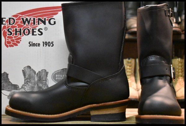 8.5D ♥ 09年 レッドウィング 2268 エンジニア 黒 ブラッククローム スチールトゥ ブーツ redwing HOPESMORE FI220