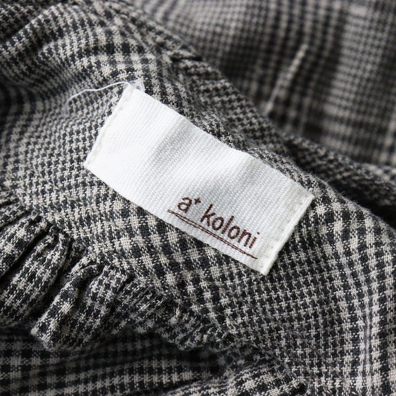 アラクリティー コロニー a+koloni コットンリネンチェックエプロン