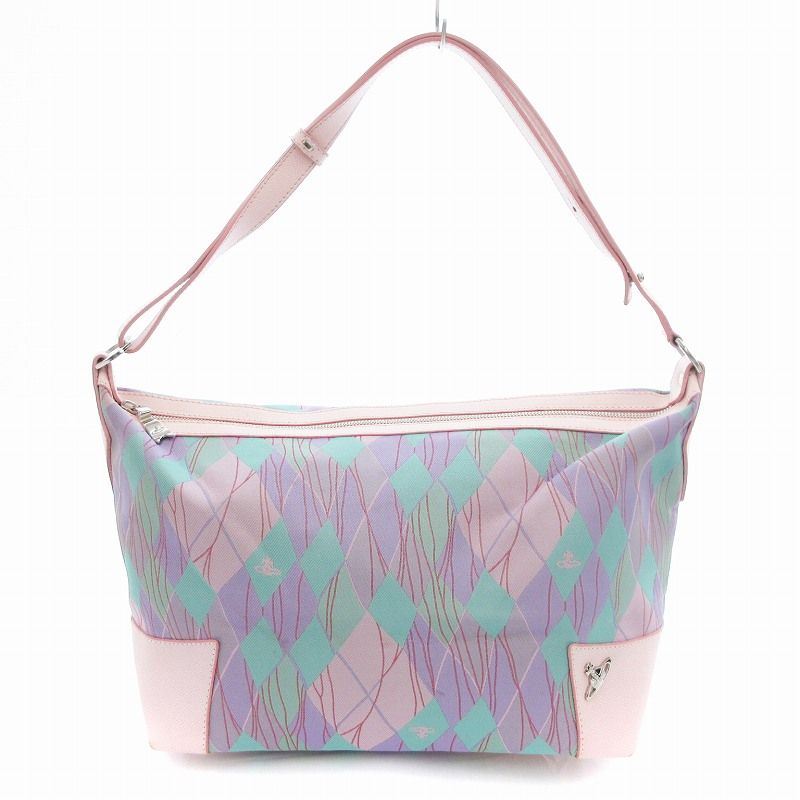 ヴィヴィアンウエストウッド ショルダーバッグ ツイード オーブロゴ 紫 ヴィヴィアンウエストウッド Vivienne Westwood ショルダー