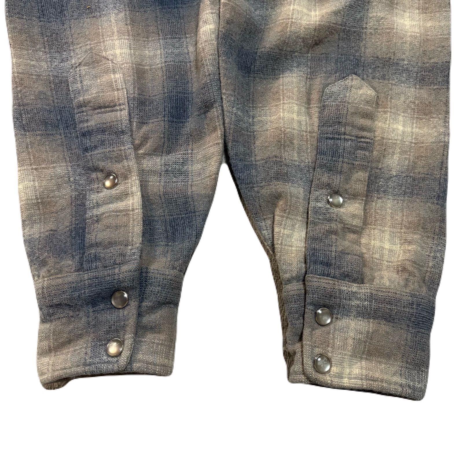 Pendleton ペンドルトン 70s チェック ウールウエスタンシャツ　 M 70s PENDLETONペンドルトン オンブレチェック ウール ウエスタン