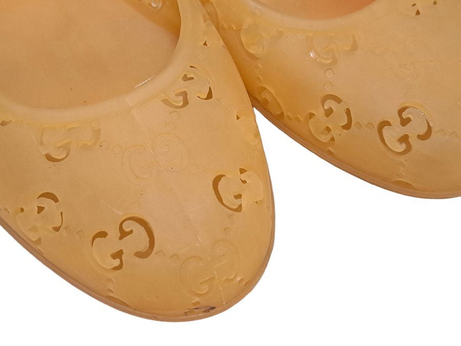 GUCCI　ラバーフラットシューズ37(23.5㎝)(^-^) グッチ ラバー シューズ 37 レディース 靴 フラットシューズ GG
