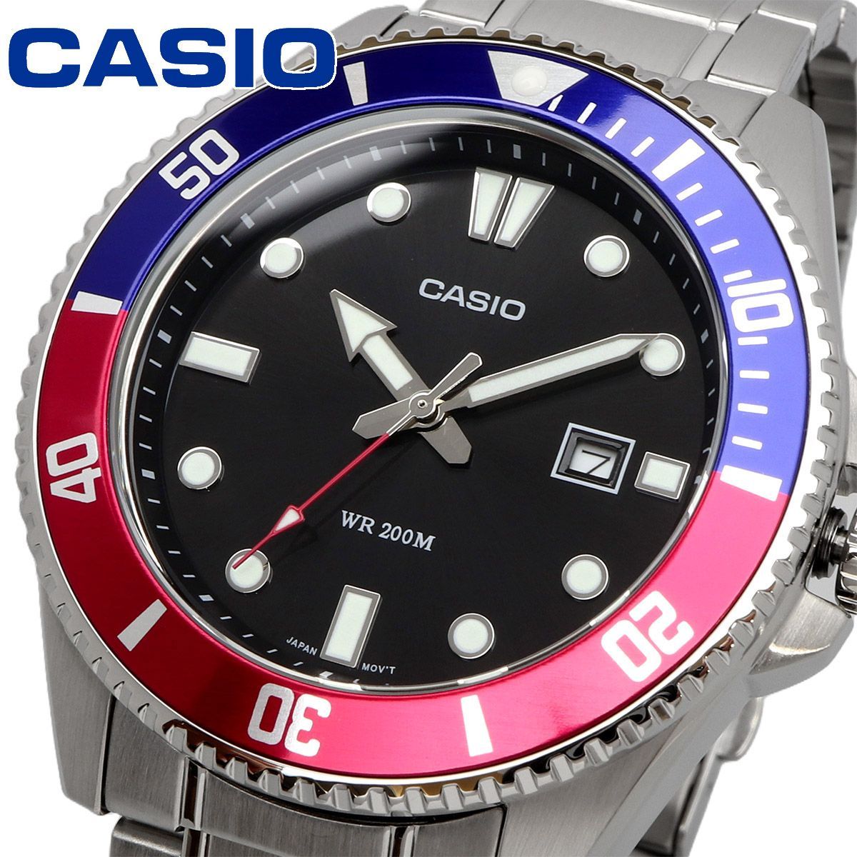 1円～1スタ 新品未使用 逆輸入model CASIO カシオ電波時計200m防水