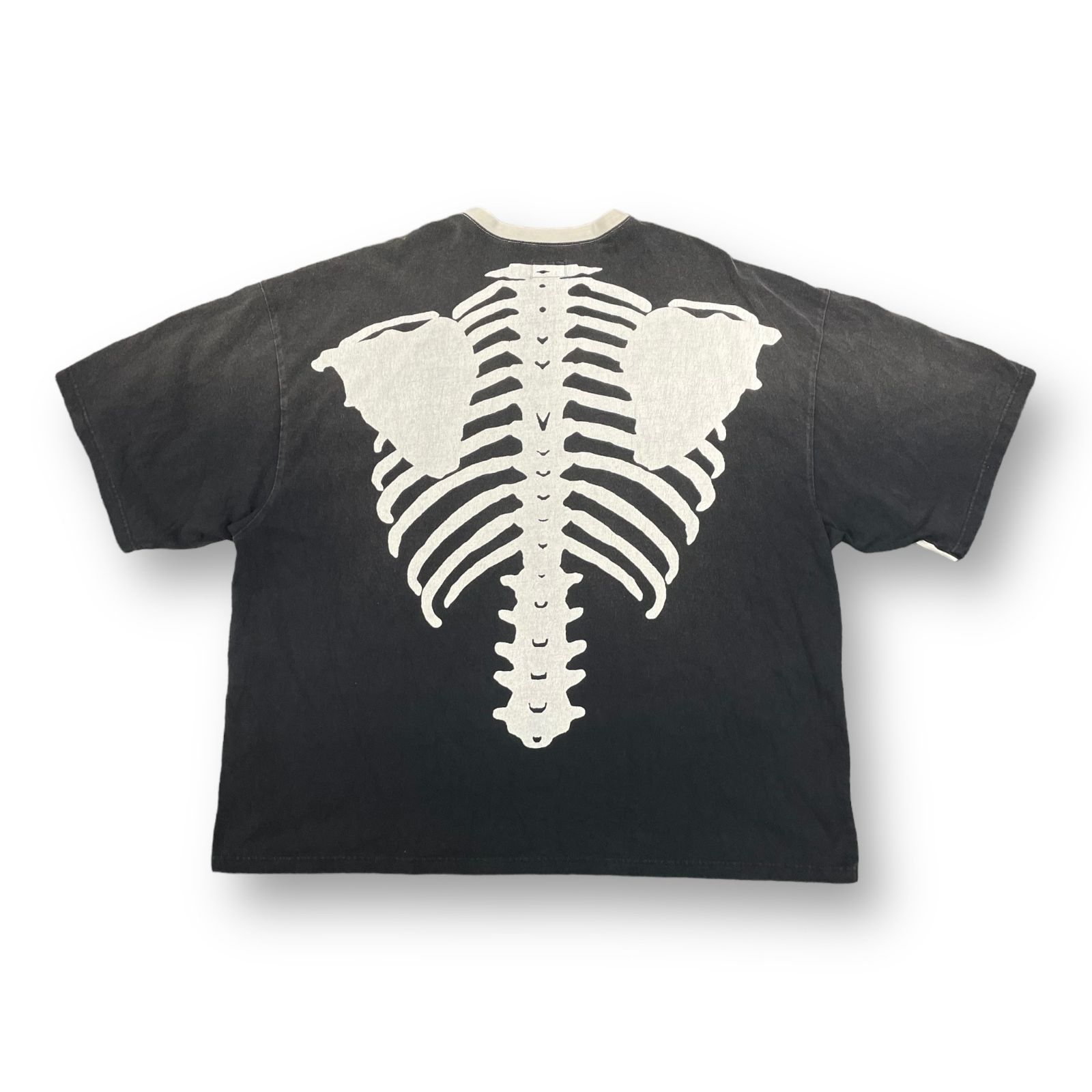 再再販2TONE BIGポケT（BONE pt）BLACK Tシャツ/カットソー(半袖/袖なし)