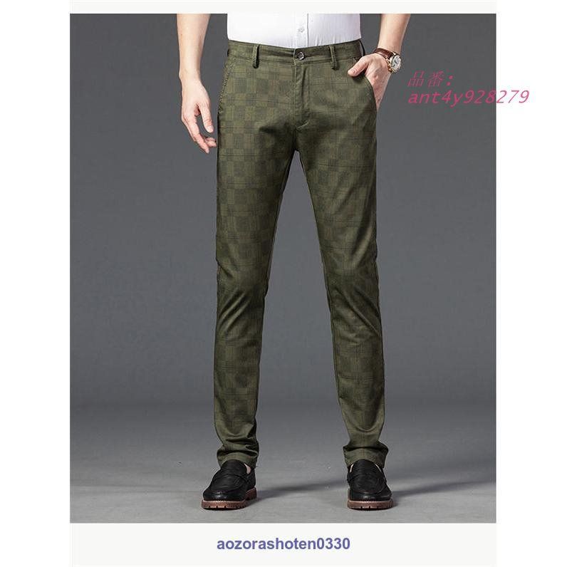 スラックス チノパン メンズ スリムパンツ ストレッチパンツ ボチェック柄 春夏 普段着 ビジネス 通勤用 チノパンツ 男性ズボン ant4y928279 チノパン メンズ ストレッチ チェック ロングパンツ スキニー