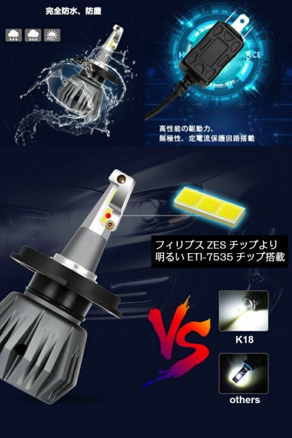 プロボックス H14.06 ～ NCP/NLP5# H4 オールインワンＬＥＤヘッドライト Hi/Lo 5600LM 6000K 車検対応 PHILLIP