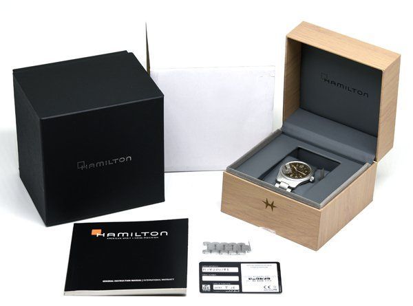 ☆箱・ギャラ付！美品！HAMILTON ハミルトン カーキ フィールド