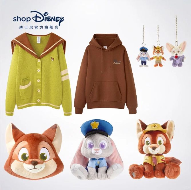 ズートピア　ニック　ジュディ　マスコットキーホルダー　上海ディズニー 現地購入☆正規品】ニック ズートピア ぬいぐるみキーホルダー