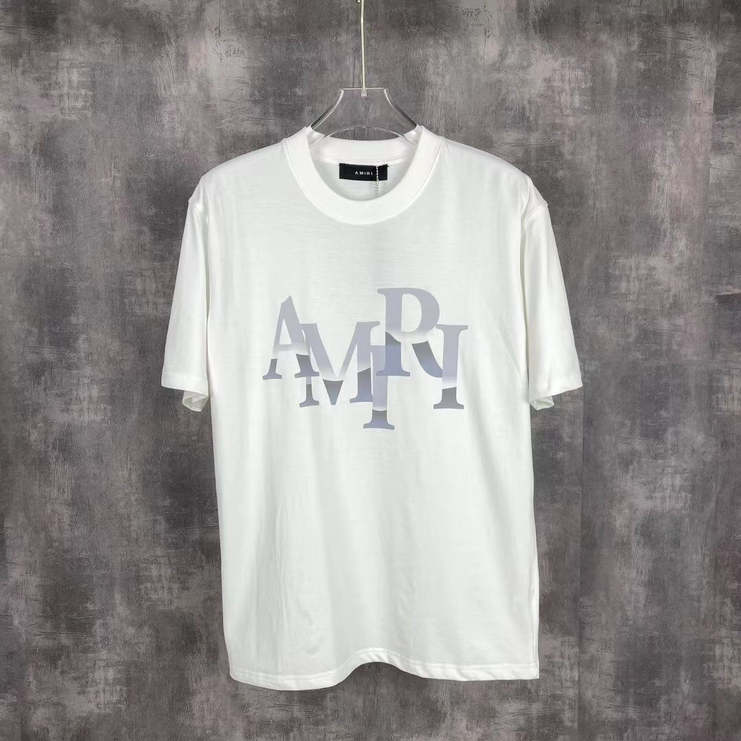 ★大人気・特別価格★24ss 【AMIRI】アミリ ロゴプリントクルーネックTシャツホワイト 男女兼用