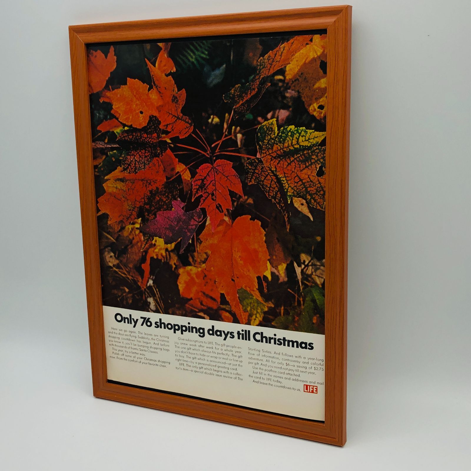ビンテージ 広告 ポスター 『 ライフ (LIFE) 』 1960's 額付 ※当時物