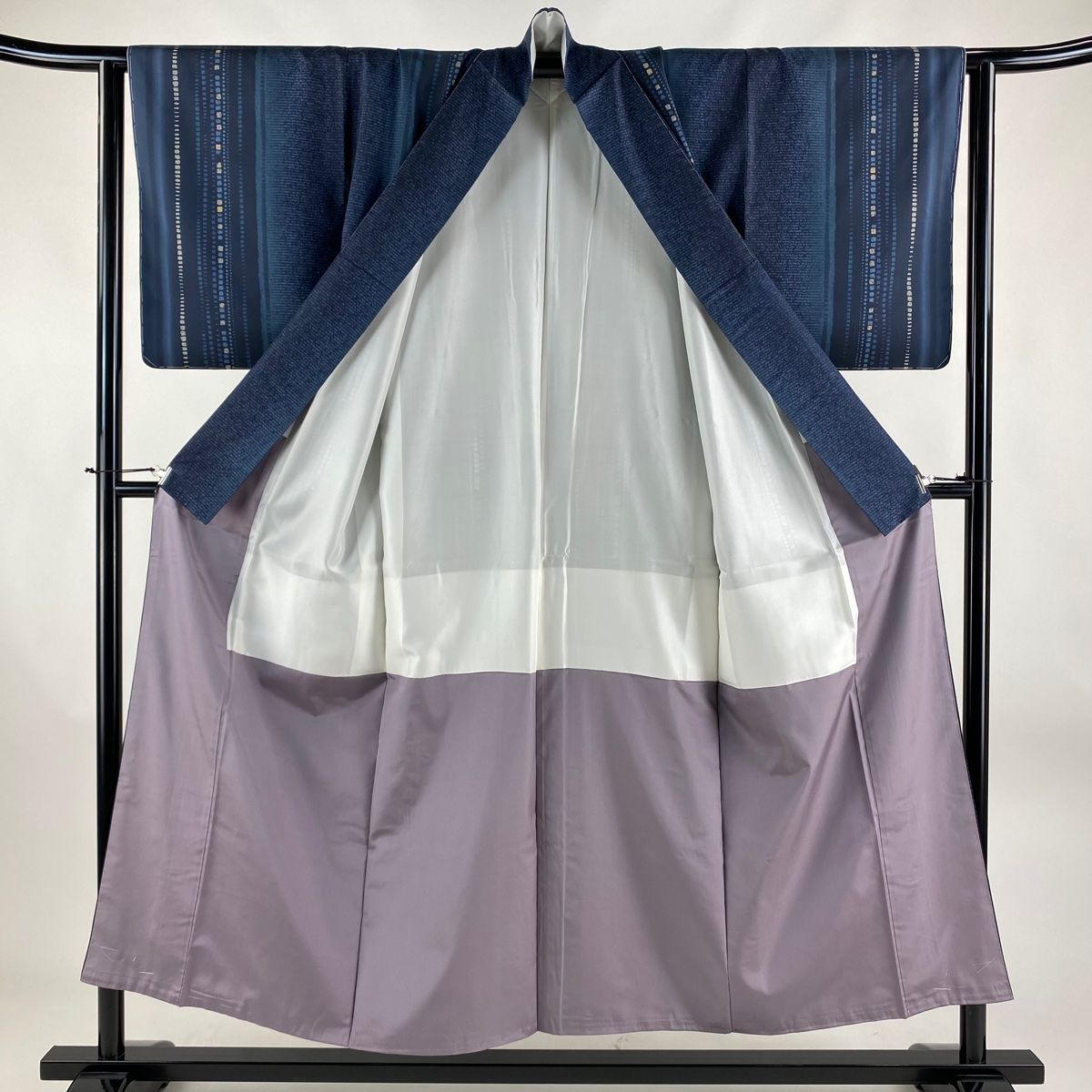 平和屋本店□極上 小紋 単衣 紗袷 舞桜文 やまと誂製 逸品4s601 待ち構える 