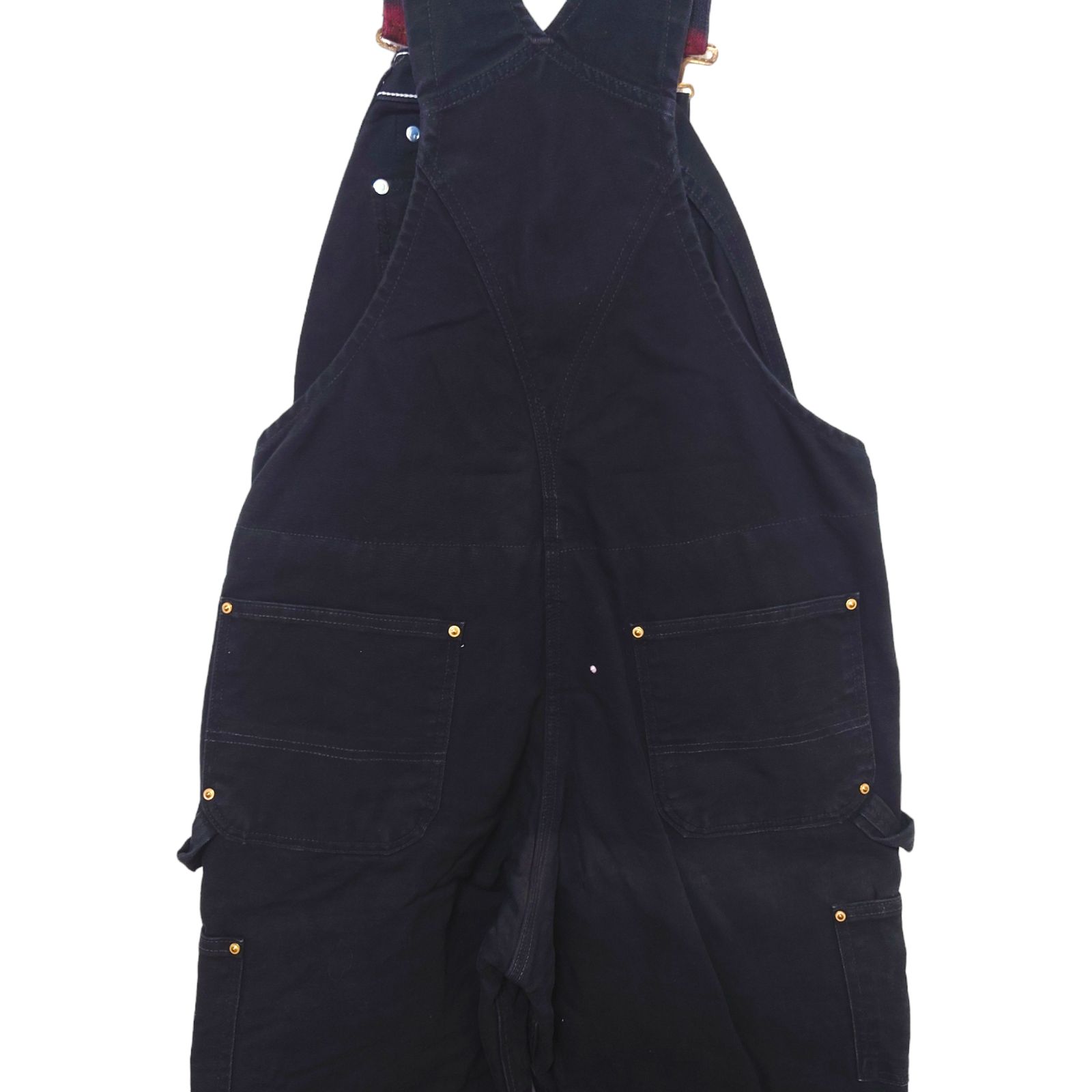 Carhartt ブラックオーバーオール ダブルニー メキシコ製 carharttカーハート ダック地 ダブルニー