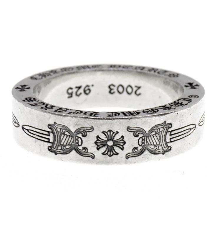 クロムハーツ CHROME HEARTS 6mm SPECER DGR PLS スペーサー ダガー プラス シルバー リング 40241