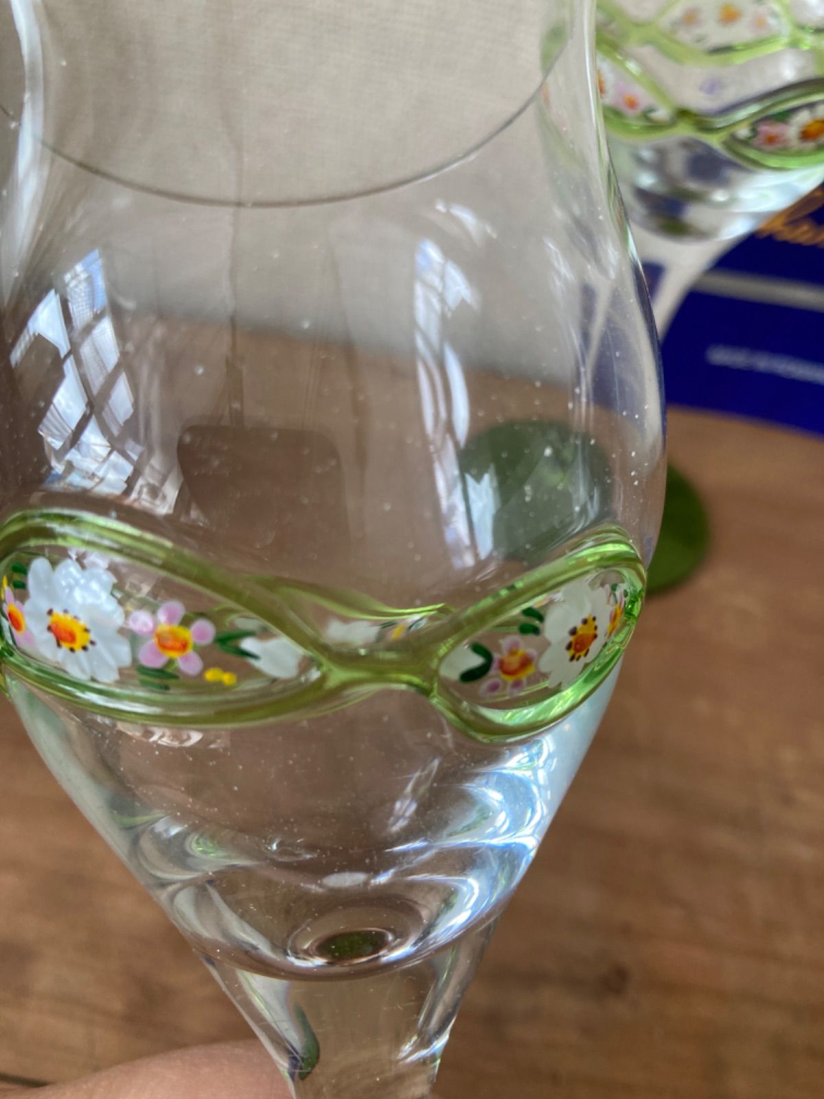 アデリア　ADERIA GLASS  ルーマニア　ワイングラスペアセット