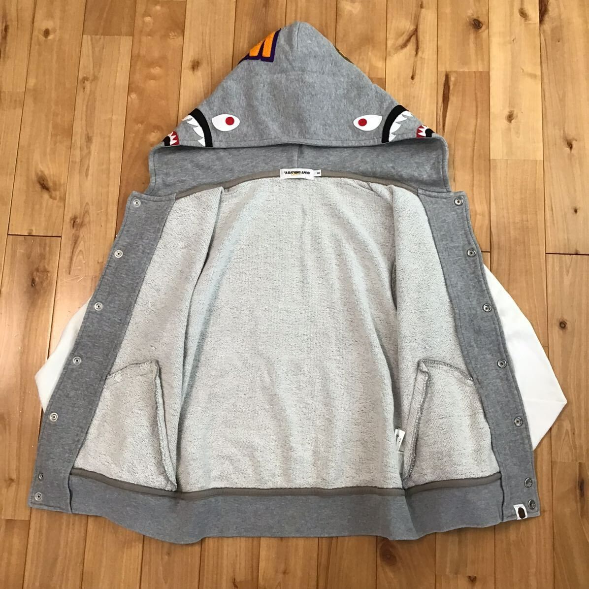 シャーク パーカー スウェット スタジャン Sサイズ グレー shark