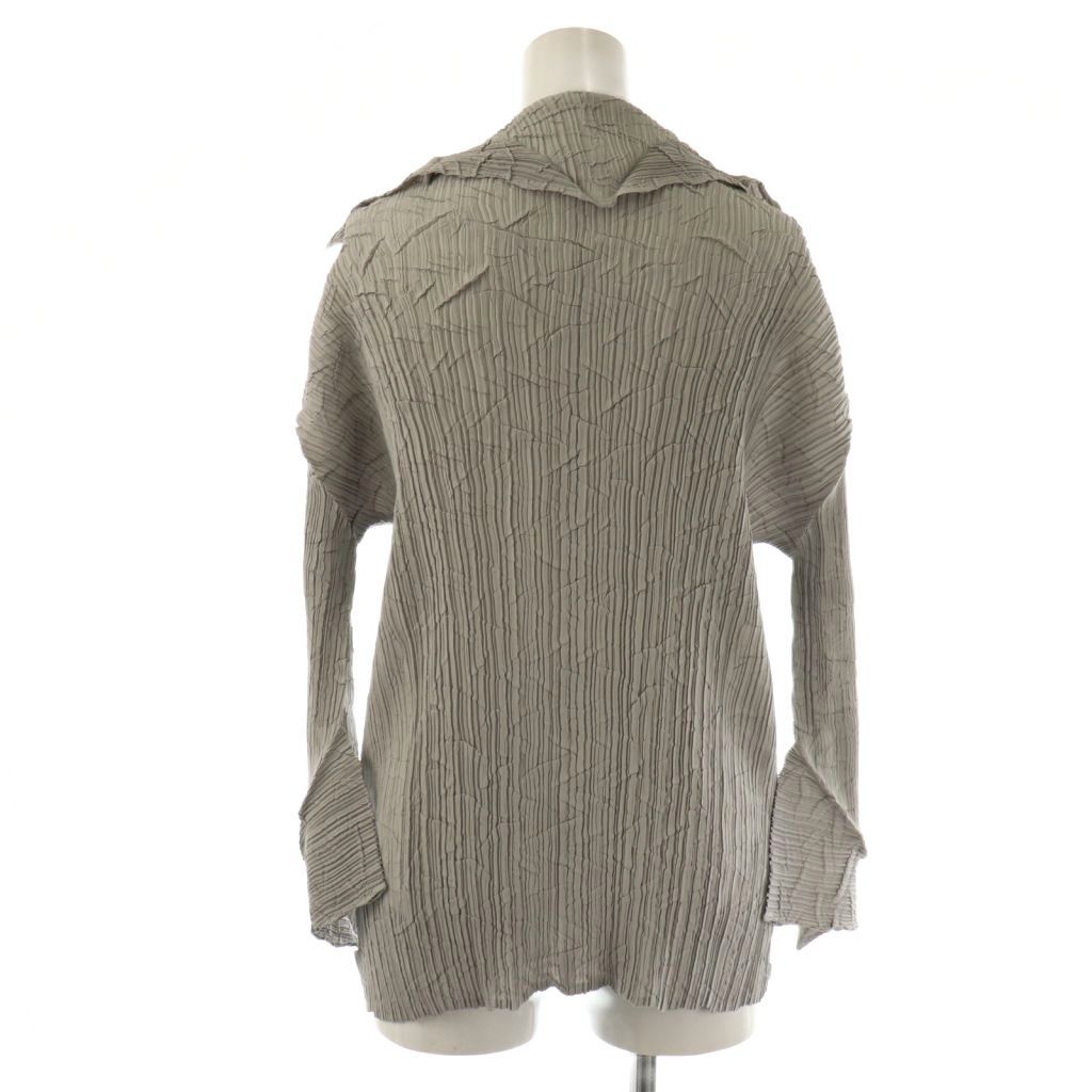 イッセイミヤケ ISSEY MIYAKE プリーツ シワ加工 シャツ 長袖 2