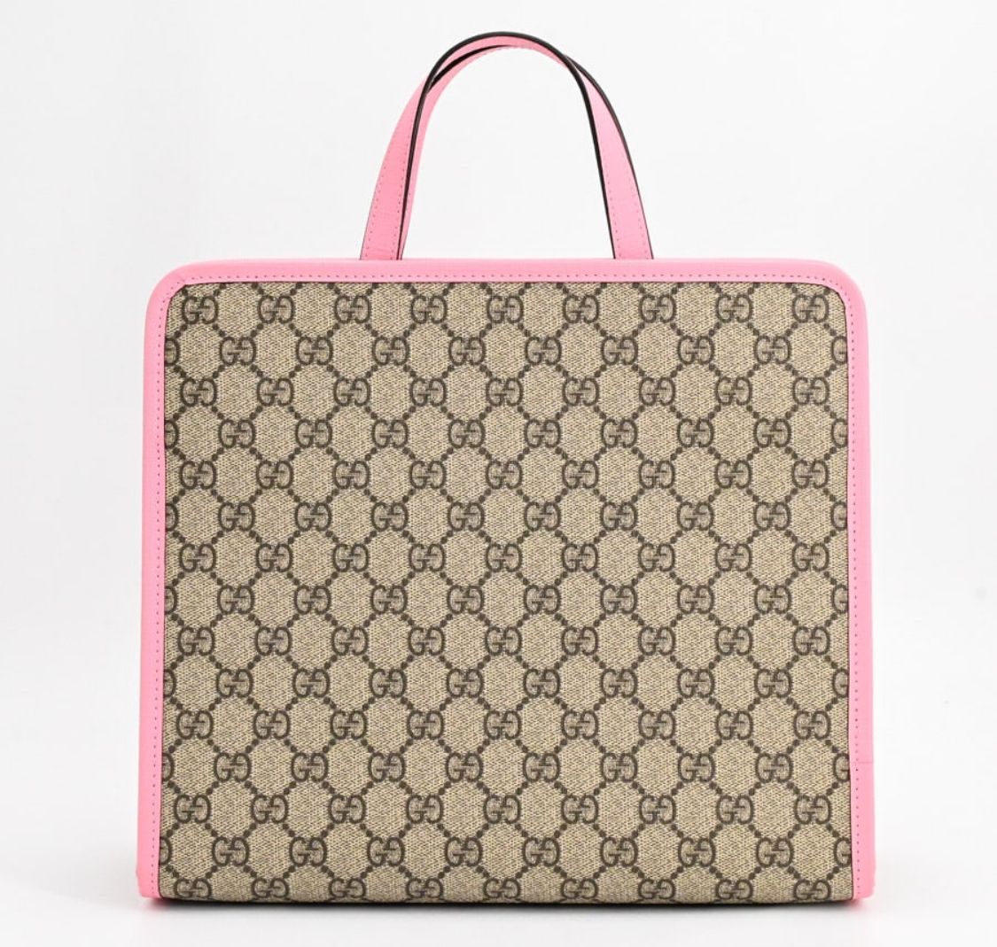 GUCCI GGスプリーム チルドレンズ 3Dストロベリー トートバッグ 