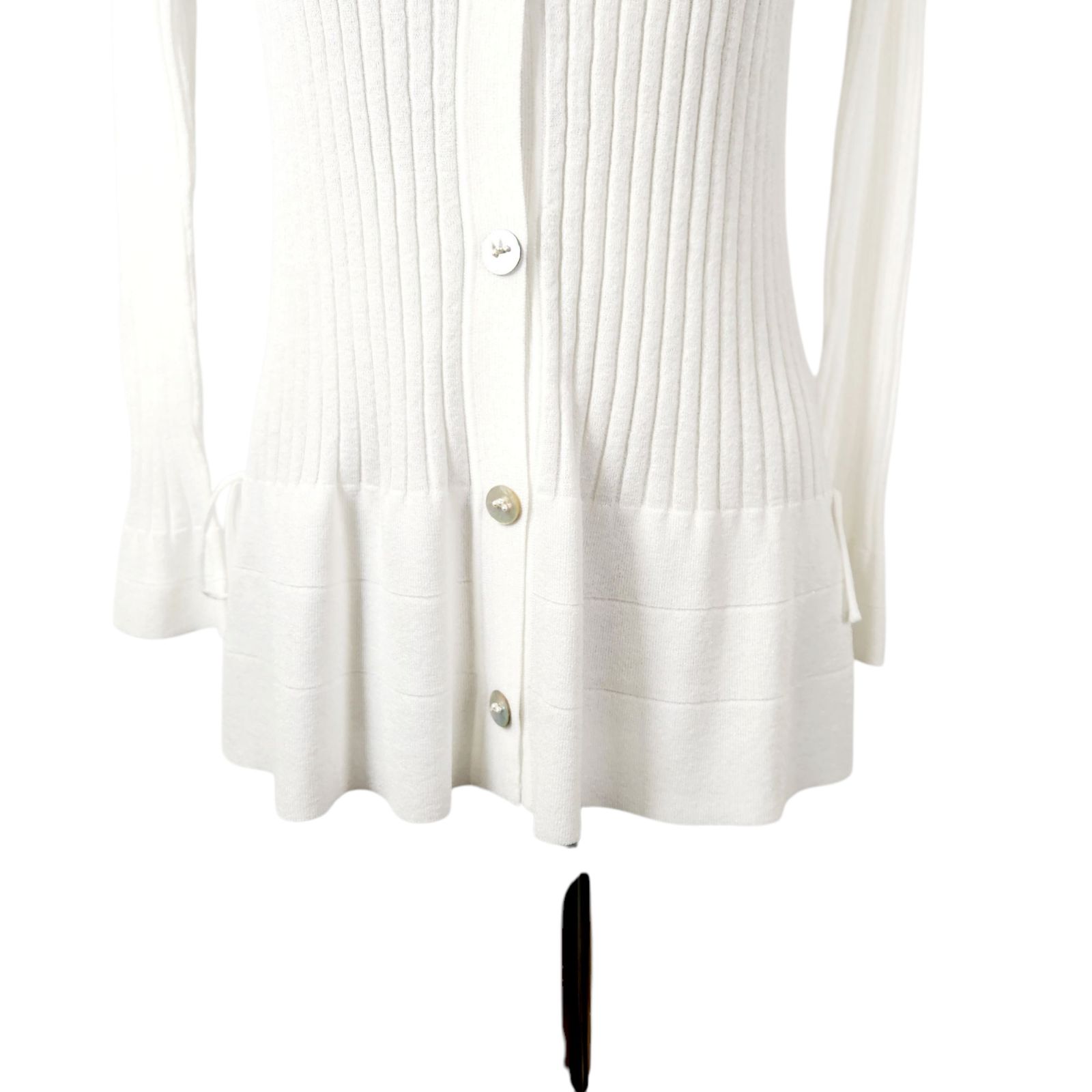 スーパービューティー カーディガン ラメ入り ワイドリブニット