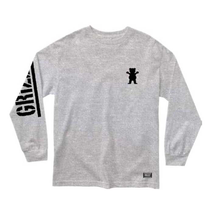 GRIZZLY グリズリー MINI BEAR LS TEE (HEATHER GREY) 長袖 Tシャツ T-SHIRTS