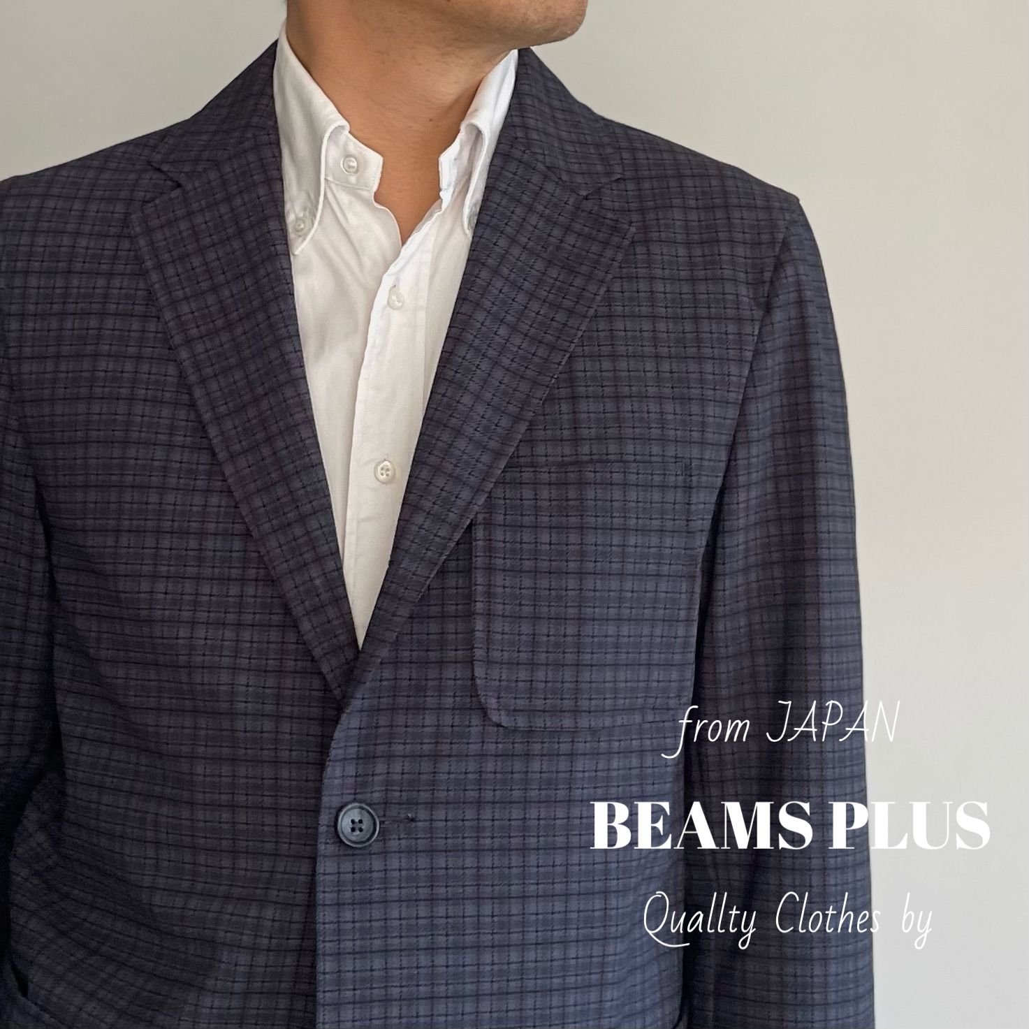 BEAMS PLUS / チェックプリント　コンフォート　3ボタン　ジャケット