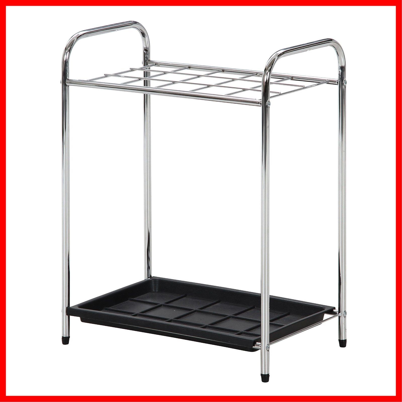 【人気商品】【新着商品】アンブレラスタンド クロム 組立商品 幅47.5×奥行28.5×高さ62cm 15本用 95710 傘立て 不二貿易(Fujiboeki)