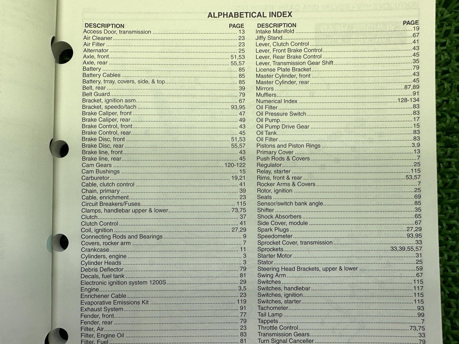 XLH パーツリスト 英語版 ハーレー 正規 バイク 整備書 スポーツスター 1998年XLHモデル パーツカタログ 車検 パーツカタログ Wc