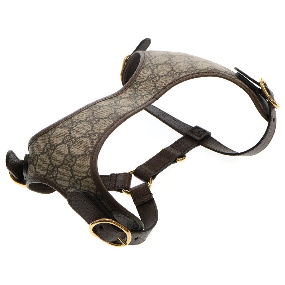GUCCI (グッチ) GGスプリームキャンバス レザー 犬用ハーネス ペット