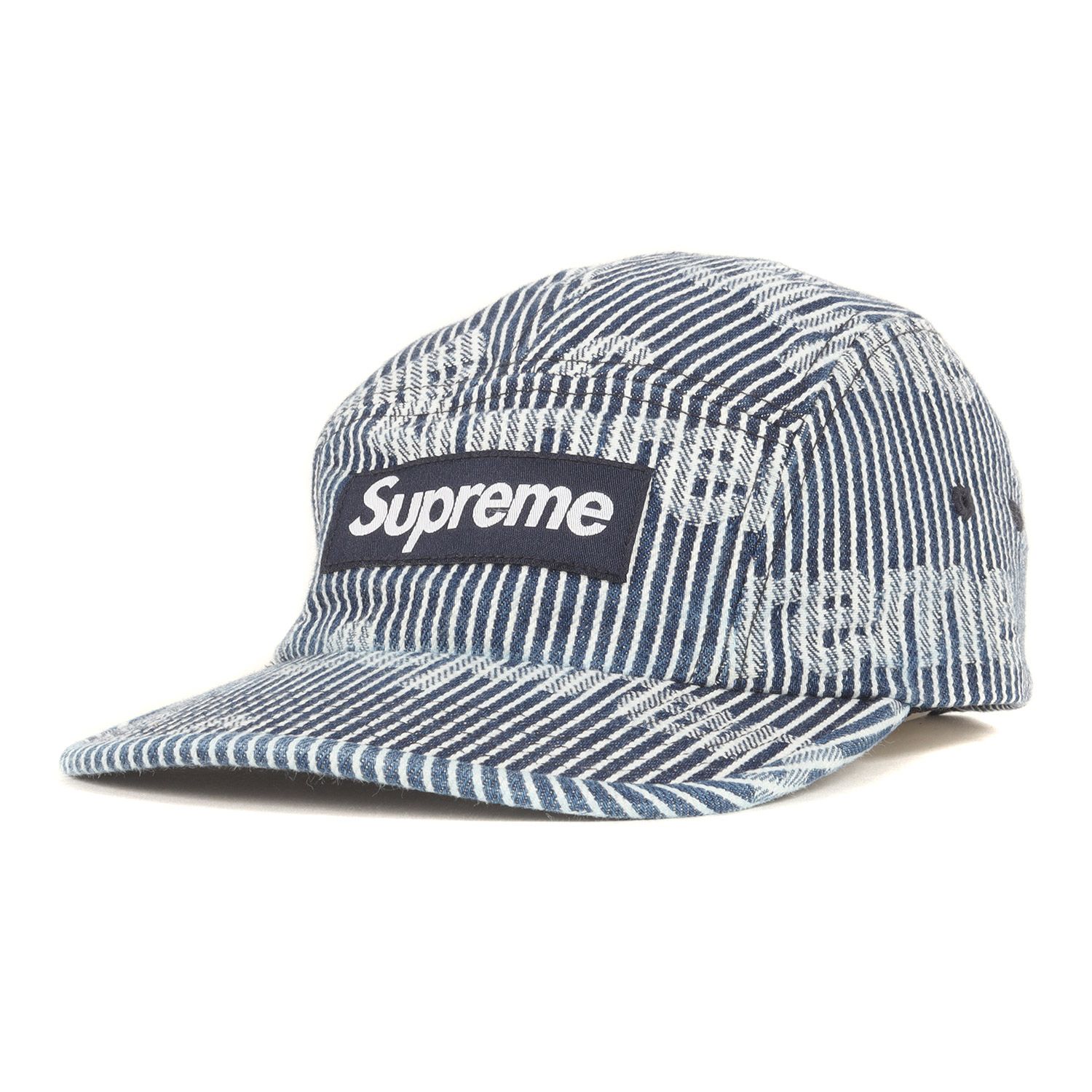 Supreme Denim Camp Cap Stripe ヒッコリー　完売品 新品 Supreme シュプリーム キャップ 24SS ロゴ柄 ヒッコリー