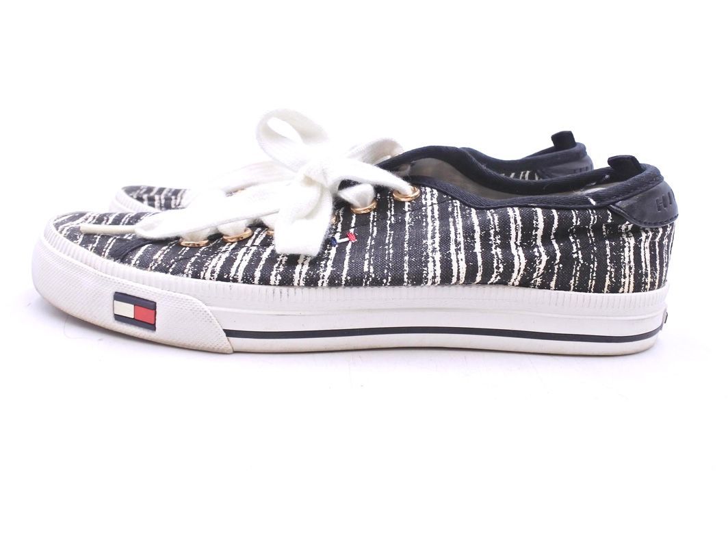 TOMMY HILFIGER トミーヒルフィガー ローカット スニーカー size5.5M/白ｘ黒 ■■ レディース