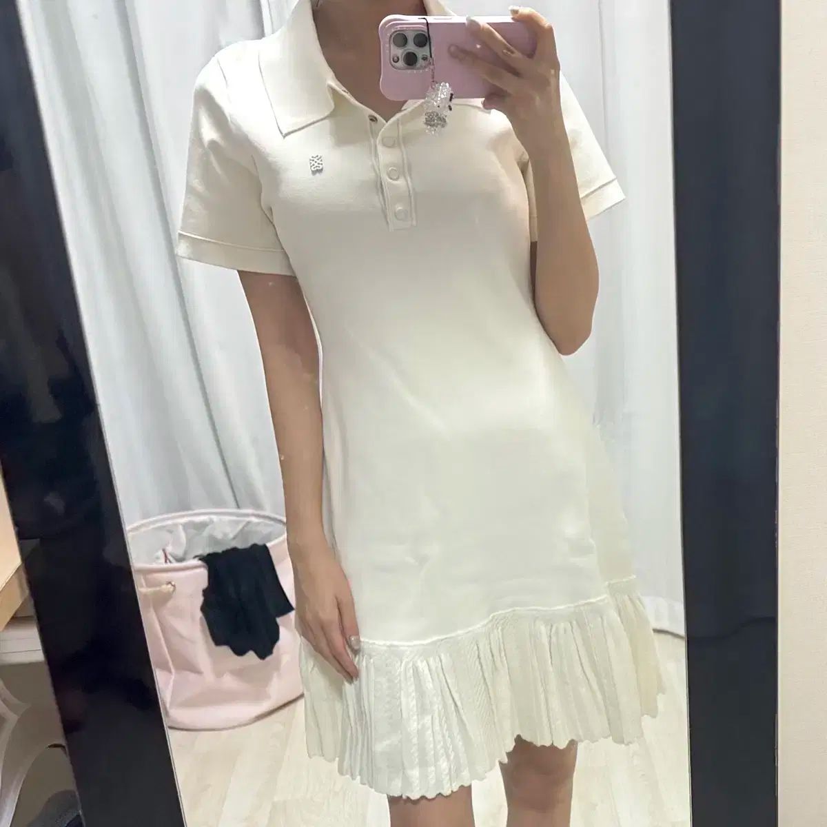 36 SANDRO サンドロ ニット ワンピース アイボリー